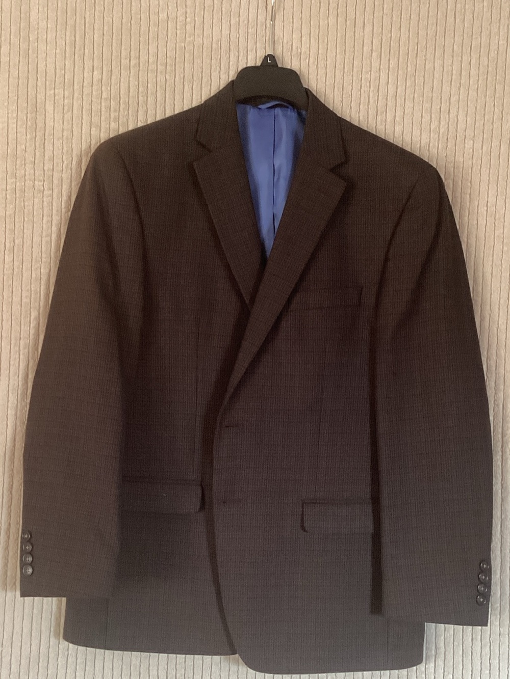 Chaps Black Sport Coat with Blue Lining